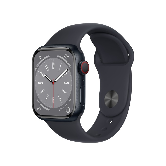 (ID당1회만참여가능) [47기] 매일 만보 퀘스트 Apple Watch Series 8 GPS + Cellular 41mm 미드나이트 알루미늄 케이스와 미드나이트 스포츠 밴드