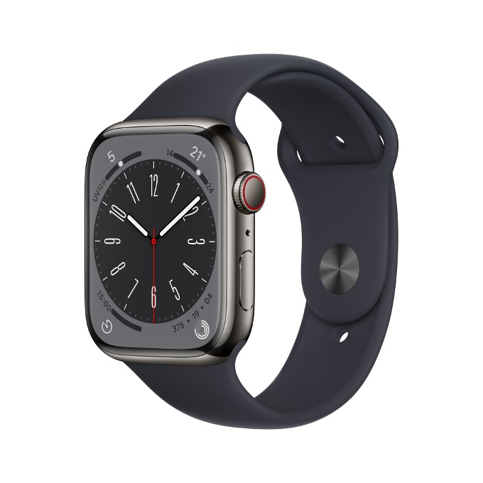 (~선착순모집)[63기](ID당 한번만 도전)100%환급되는 Apple Watch Series 8 GPS + Cellular 45mm 그래파이트 스테인리스 스틸 케이스와 미드나이트 스포츠 밴드