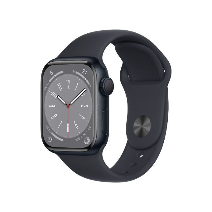 (ID당1회만참여가능) [48기] 매일 만보 퀘스트 Apple Watch Series 8 GPS 41mm 미드나이트 알루미늄 케이스와 미드나이트 스포츠 밴드